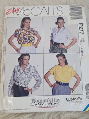 McCall's Vintage Easy Blouse Sewing Pattern P217/4675